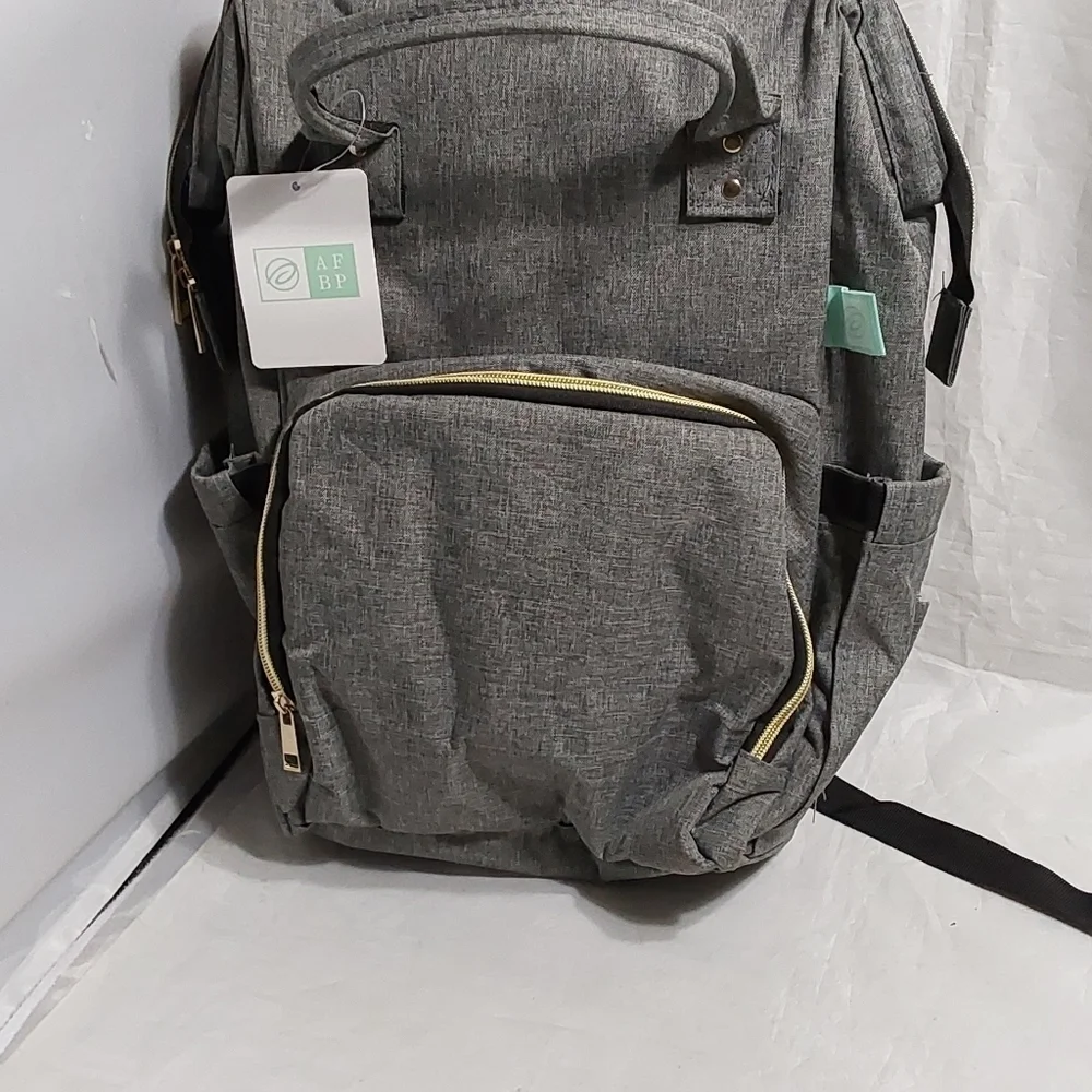 Afbp NWT BABY MULTIFUNCTIONAL DIAPER BACKPACK‎ PRT GREY